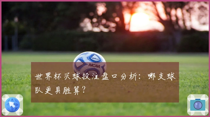 世界杯买球投注盘口分析：哪支球队更具胜算？